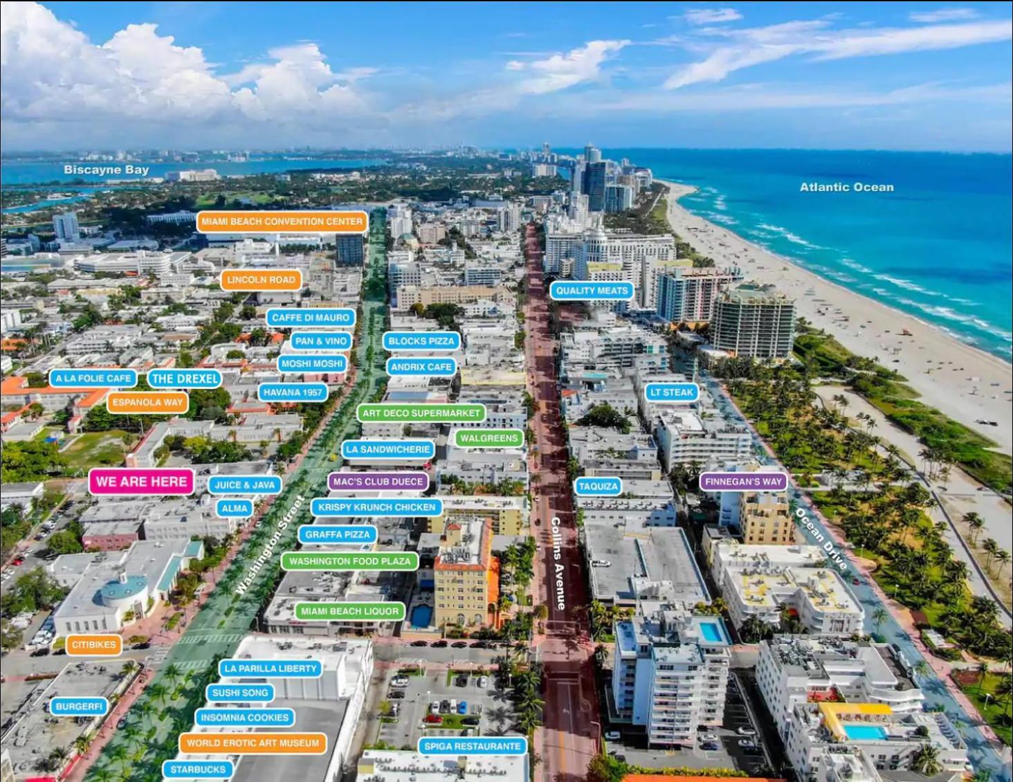 2 Bedroom Apartment 3 Minute Walk To South Beach & Ocean Drive Майами-Бич Экстерьер фото